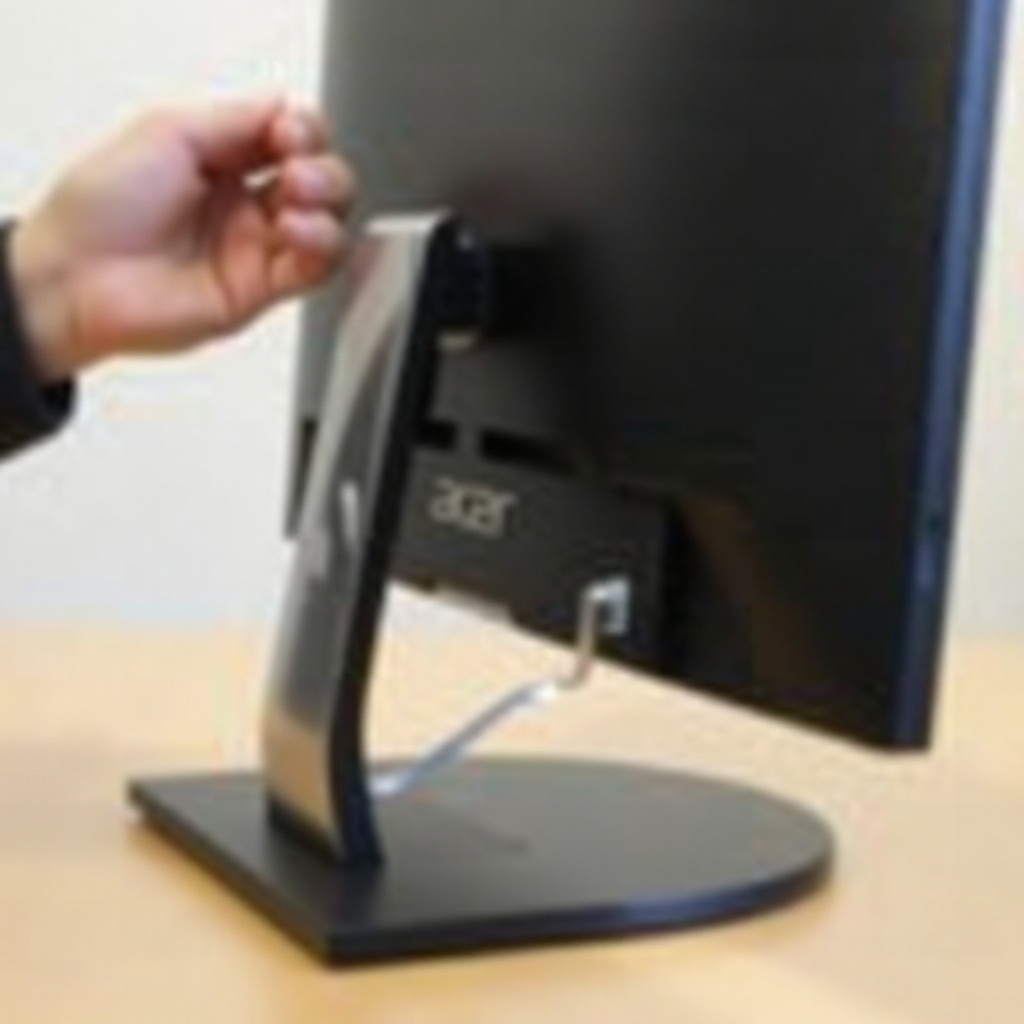 how to remove the stand on an acer monitor