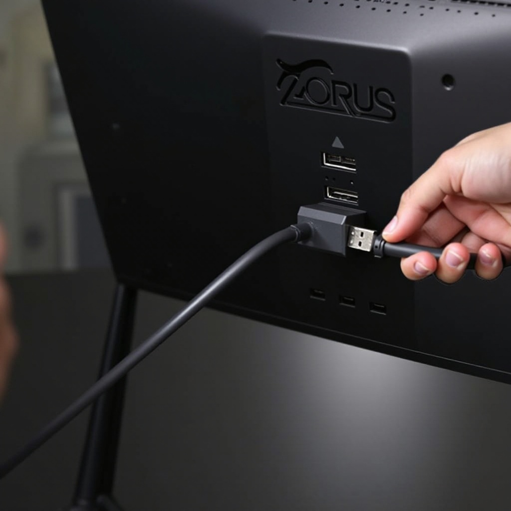 jak podłączyć monitor AORUS, aby korzystać z portów USB